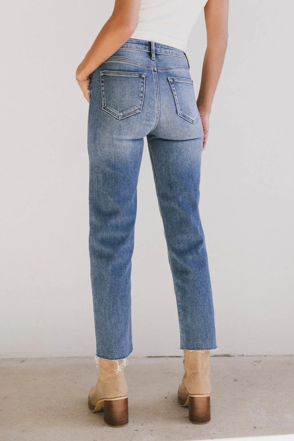 Amelia Straight Leg Jeans in Medium Wash - FINAL SALE - Image 6